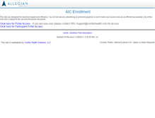 Tablet Screenshot of aic-enroll.com